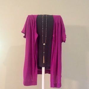The Limited Fuchsia short sleeve cardigan